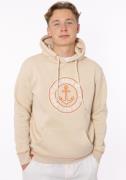 Zwillingsherz Hoodie Anker & Moin met neongele contrasterende naad