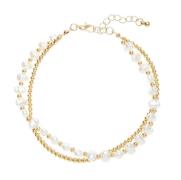 Lascana Enkelkettinkje met imitatie zoetwaterparels, enkelketting-armb...