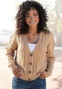 Lascana Vest met kabelpatroon, knuffelzachte cardigan, casual