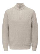 ONLY & SONS Schipperstrui ONSROLF REG HALF ZIP NECK KNIT - OTL