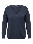 ONLY CARMAKOMA Trui met V-hals CARMARGARETA LS PULLOVER KNT NOOS