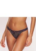 Lascana String van mesh met delicate, glanzende bloemenborduursel