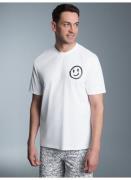 Trigema Pyjama TRIGEMA T-shirt met grappig smiley-printmotief (1-delig...