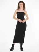 TOMMY JEANS Jerseyjurk TJW STRAPPY BADGE RIB DRESS met bandjes, ribsto...