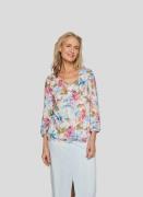Rabe Gedessineerde blouse in tuniek-stijl en met bloemenpatroon