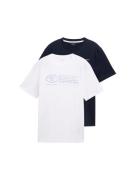 Tom Tailor T-shirt met logoprint (set, 2-delig)