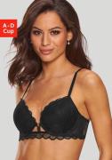 Lascana Push-up-bh met beugel en geïntegreerd kussen van fijne kant, s...