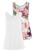 Beachtime Tanktop met bloemenprint, losse zomertops van jersey (Set va...
