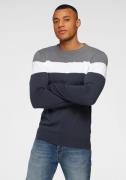 H.I.S Trui met ronde hals Nieuwe kleuren! Colourblocking, in lichte tr...