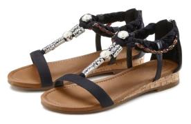 Lascana Sandalen Zomerschoen Sandalette, zomerschoen met sieraandeel V...