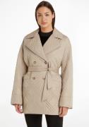 Tommy Hilfiger Gewatteerde jas QUILTED SHORT TRENCH met bindriem en to...