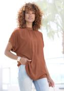 Lascana Blouse met korte mouwen in losse pasvorm, damesblouse, sportie...