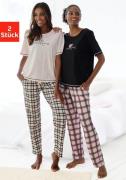 Vivance Dreams Pyjama in dubbelpack met ruitpatroon (4-delig, Set van ...
