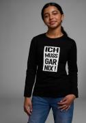 KIDSWORLD Shirt met lange mouwen Ich muss gar nix! Lange mouwen, basic...