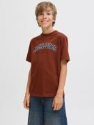 Jack & Jones Junior Shirt met ronde hals JJECALEB VARSITY TEE SS O-NEC...