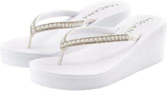 Lascana Badslippers Sandaal, pantoletten, badschoen met sleehak en par...