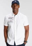 DELMAO Overhemd met korte mouwen met modieuze borstprint/borduursel