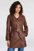 Mauritius Lange, leren jas GWTaresa Leren trenchcoat met strikriem (2-...