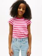 Tommy Hilfiger T-shirt ESSENTIAL STRIPE RUFFLE TOP SS voor kinderen to...