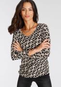 Laura Scott Shirt met 3/4-mouwen casual gesneden, bedrukt, v-hals