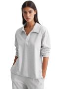 Marc O'Polo Poloshirt met lange mouwen Heavy Jersey-Woven met sportief...