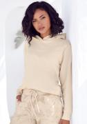 Lascana Hoodie met subtiele frontprint, loungewear