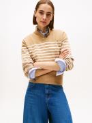 Tommy Hilfiger Gebreide trui CO JERSEY GOLD BTN MOCK-NK SWT