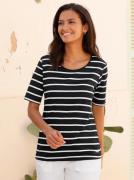 Casual Looks Shirt met korte mouwen Gestreept shirt (1-delig)