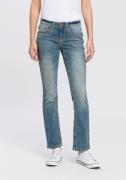 Arizona Rechte jeans Contrastnaden lage taille, in 5-pocket-vorm, used...