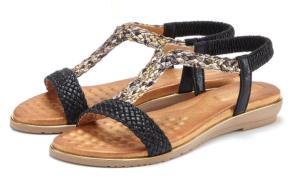 Vivance Sandalen Zomerschoen Sandalette, zomerschoen met gevlochten ba...