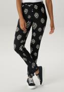 Aniston SELECTED Comfortbroek met trendy bloemenprint allover