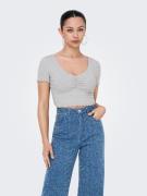 Only Shirt met korte mouwen ONLBETTY S/S V-NECK TOP CC JRS