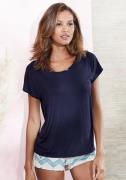 Lascana Pyjama top met aangeknipte mouwen