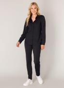 Base Level Blouse met lange mouwen TAMARA met stretch en knoopsluiting