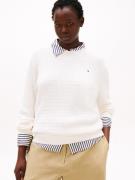 Tommy Hilfiger Curve Gebreide trui CRV CO CABLE FINE GG C-NK LS SWT