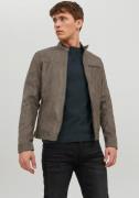 Jack & Jones Imitatieleren jack JJEROCKY in kunstlederen look met zakk...