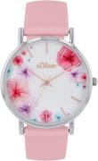 s.Oliver Kwartshorloge Polshorloge, dameshorloge, analoog, bloemen, si...