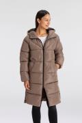 Only Gewatteerde jas ONLAMAND – Lange puffercoat met 2-weg-ritssluitin...
