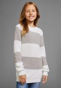 KIDSWORLD Gebreide trui Gestreepte trui modieus streeppatroon voor mei...