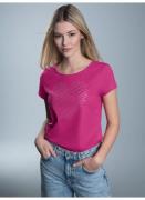 Trigema T-shirt TRIGEMA Slim Fit T-shirt met glinsterend hart-print (1...