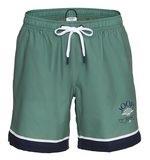 Zwemshort Easy Summer zijdelingse steekzakken, labelaccenten