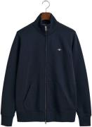 Gant Sweatvest REG SHIELD FULL ZIP SWEAT met logoborduursel op borstho...