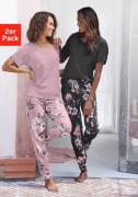 Vivance Dreams Pyjama met bloemenprint (4-delig, Set van 2)