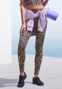 active by Lascana Legging in luipaardprint, met brede boord