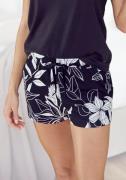 Lascana Pyjamashort met bloemenprint