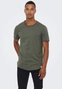 ONLY & SONS Shirt met ronde hals ONSBENNE LONGY SS TEE NF 7822 NOOS