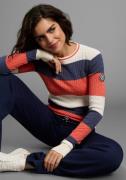 KangaROOS Trui met ronde hals met modieuze blokstrepen en trendy breip...