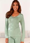 Lascana Pyjama top met kanten details