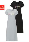 Vivance Dreams Nachthemd met mooi hart-print op de voorkant (2-delig, ...
