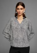 HECHTER PARIS Gedessineerde blouse met contrasterende kraag